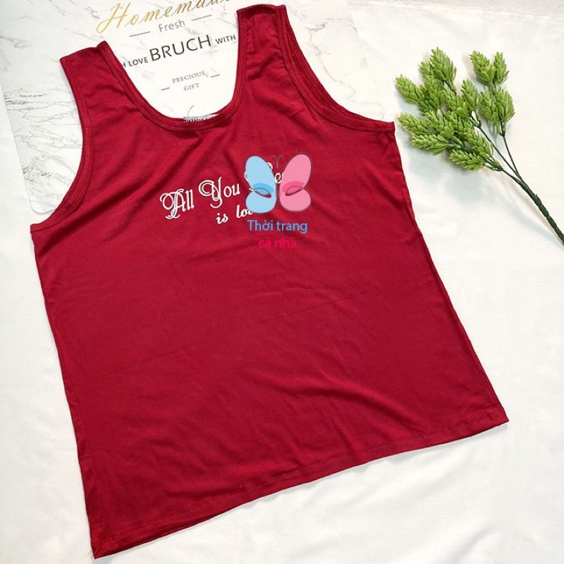 Áo Thun 3 lỗ bản to Cho Nữ Freesize từ 50-58kg thun lạnh 4 chiều mềm dày vừa mặc - AO28