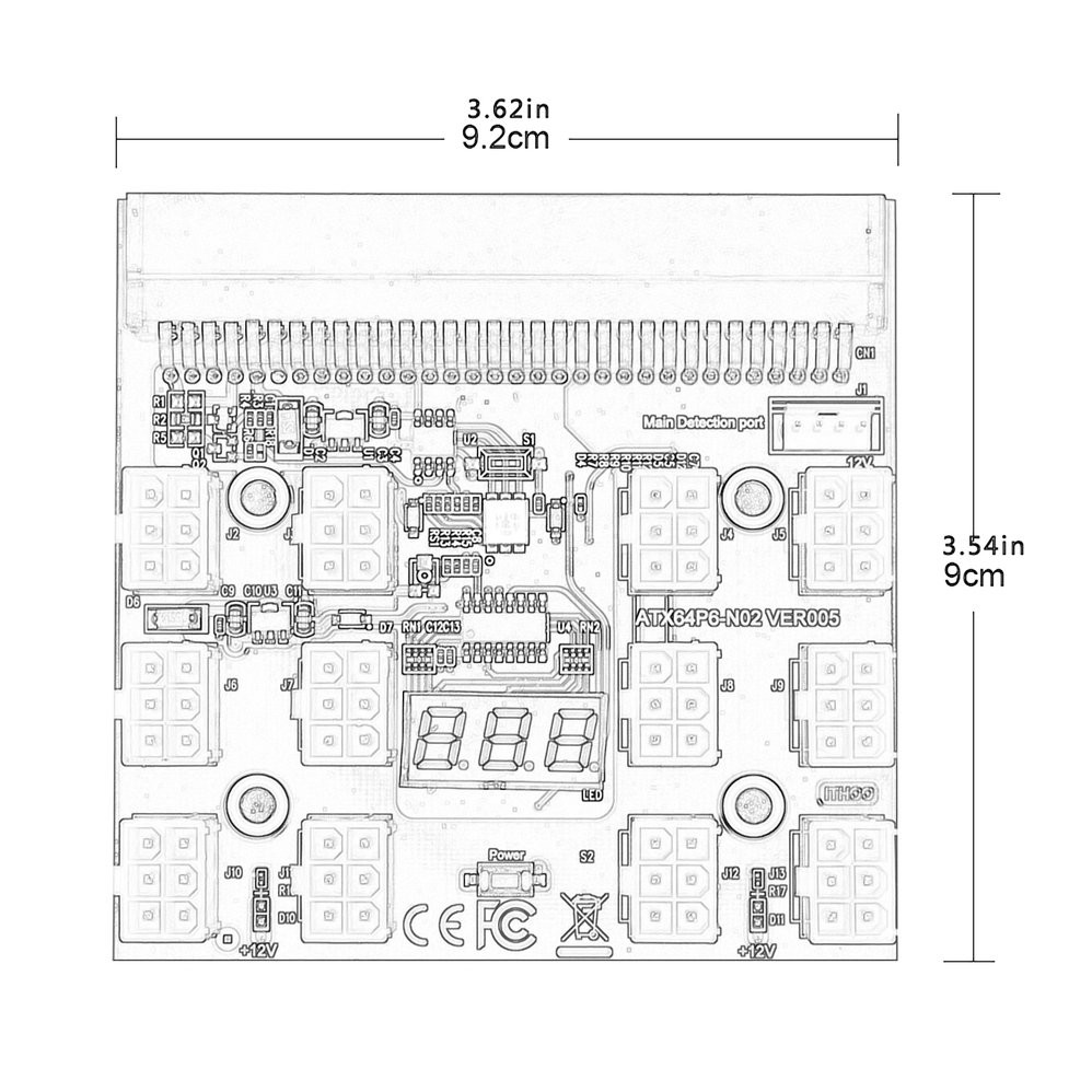Bảng Mạch Chuyển Đổi Nguồn Điện 12v 6pin | BigBuy360 - bigbuy360.vn