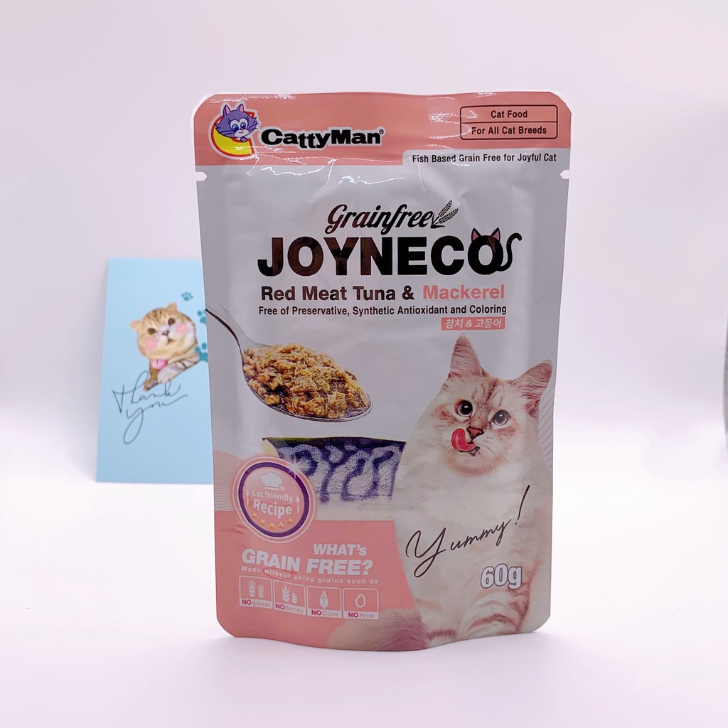 Pate Joyneco 60gr cho mèo mọi lứa tuổi, Pate cá tươi cho mèo vị cá ngừ cá thu cá hồi giàu dinh dưỡng Vitamin và Protein