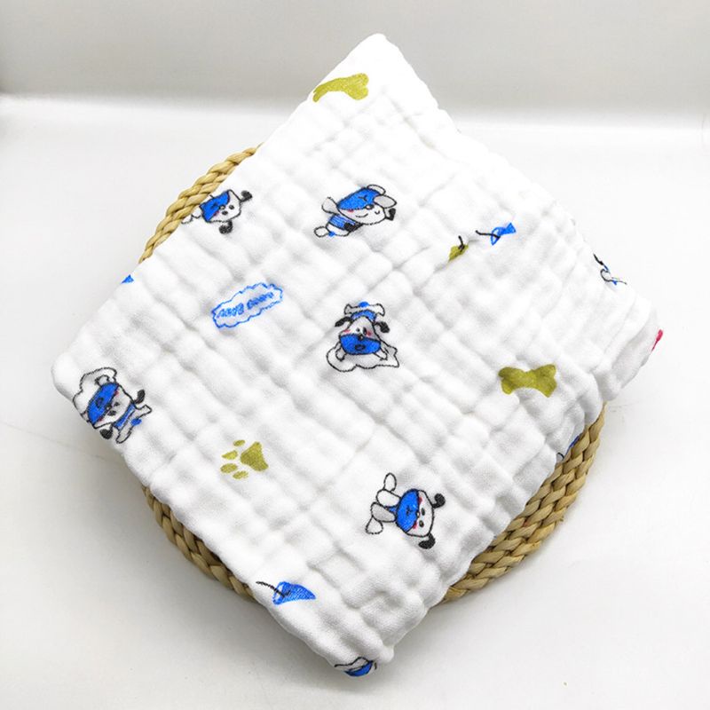 Khăn Cotton Quấn Em Bé In Họa Tiết Hoạt Hình Dễ Thương
