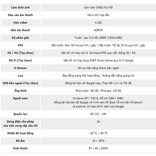 Camera hành trình GNET G-ON: Made in KOREA | BigBuy360 - bigbuy360.vn