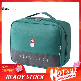 Túi Đựng Thuốc Sơ Cứu Khẩn Cấp Bằng Vải Oxford Sức Chứa Lớn Tiện Dụng Cho Gia Đình