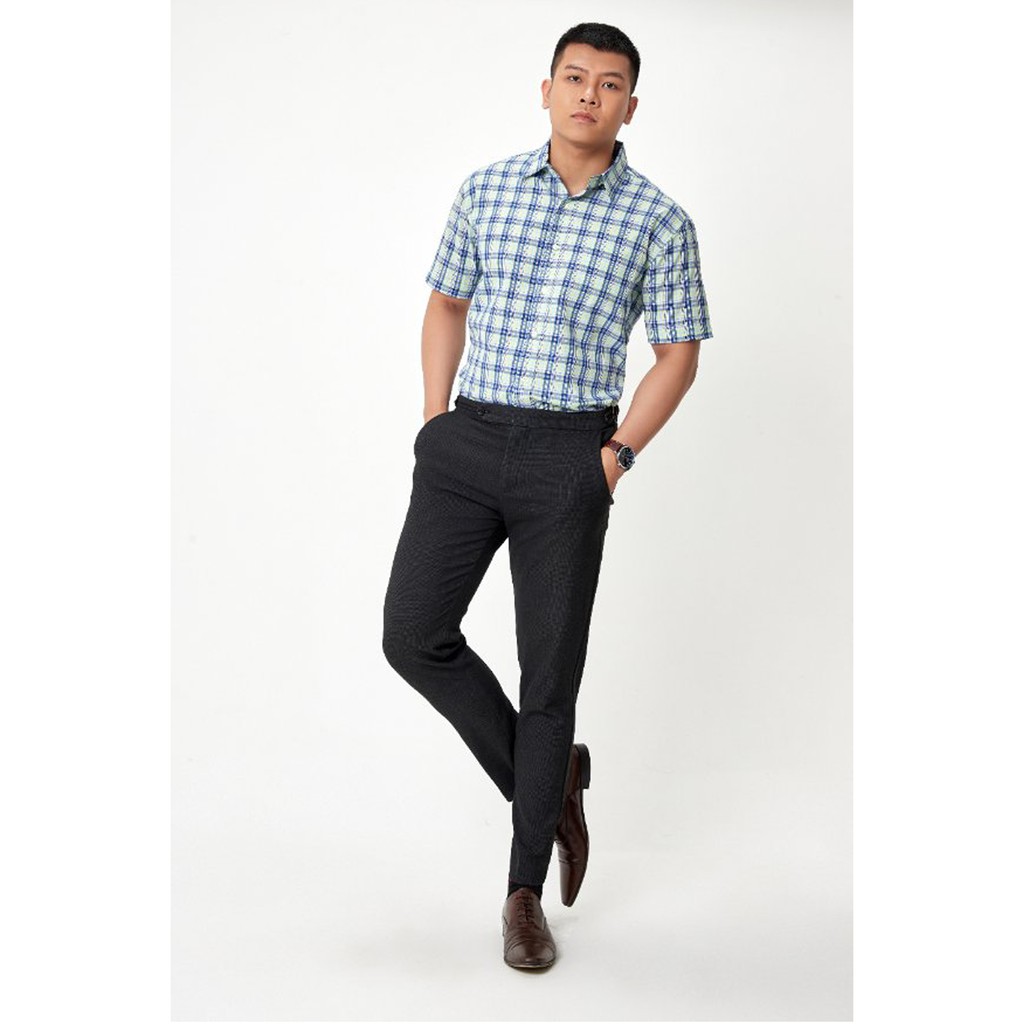 Áo sơ mi nam caro cao cấp cotton ngắn tay pious SMNT01009 | BigBuy360 - bigbuy360.vn