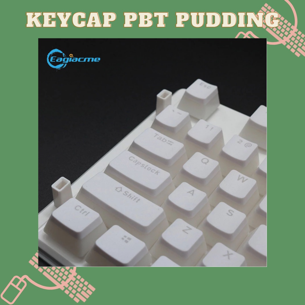 Keycap PBT Pudding Xuyên Led Cho Phím Cơ New