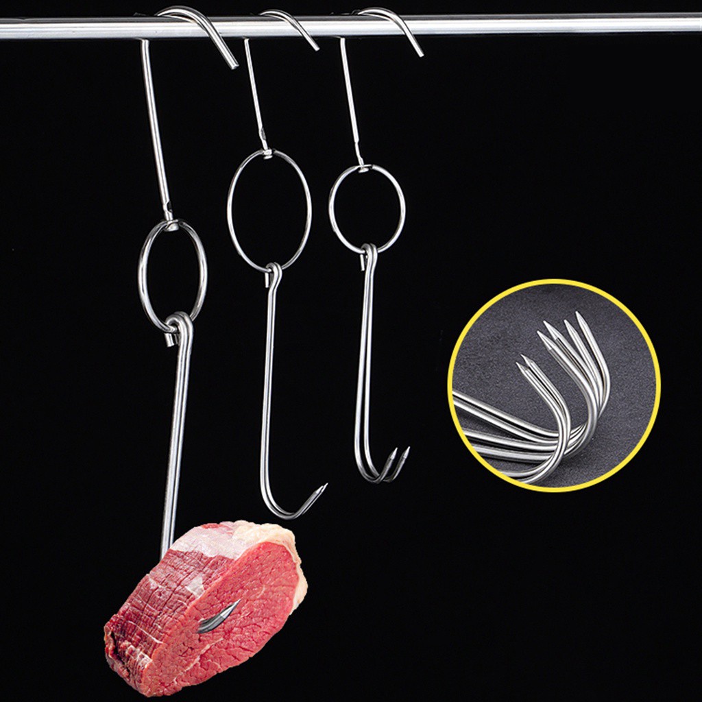 DARON Sausage Hooks Roast Storage Hanger Meat Clasps Kitchen Goose Stainless Steel Duck Bacon Bread BBQ Tools