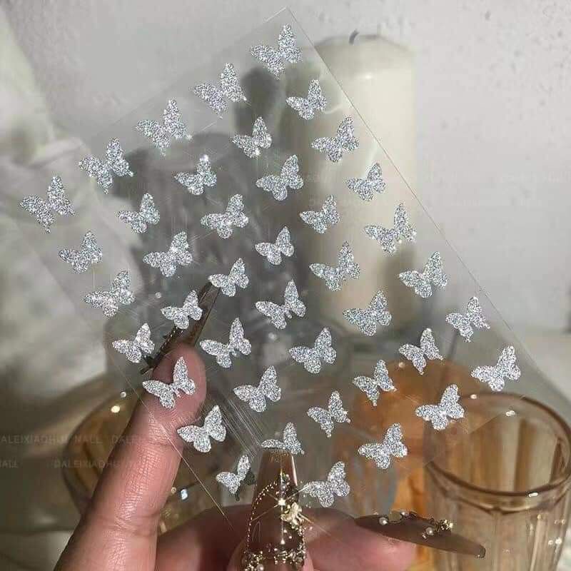 STICKER BƯỚM NHŨ FLASH DÁN MÓNG