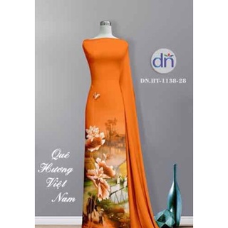 vải áo dài hoa sen