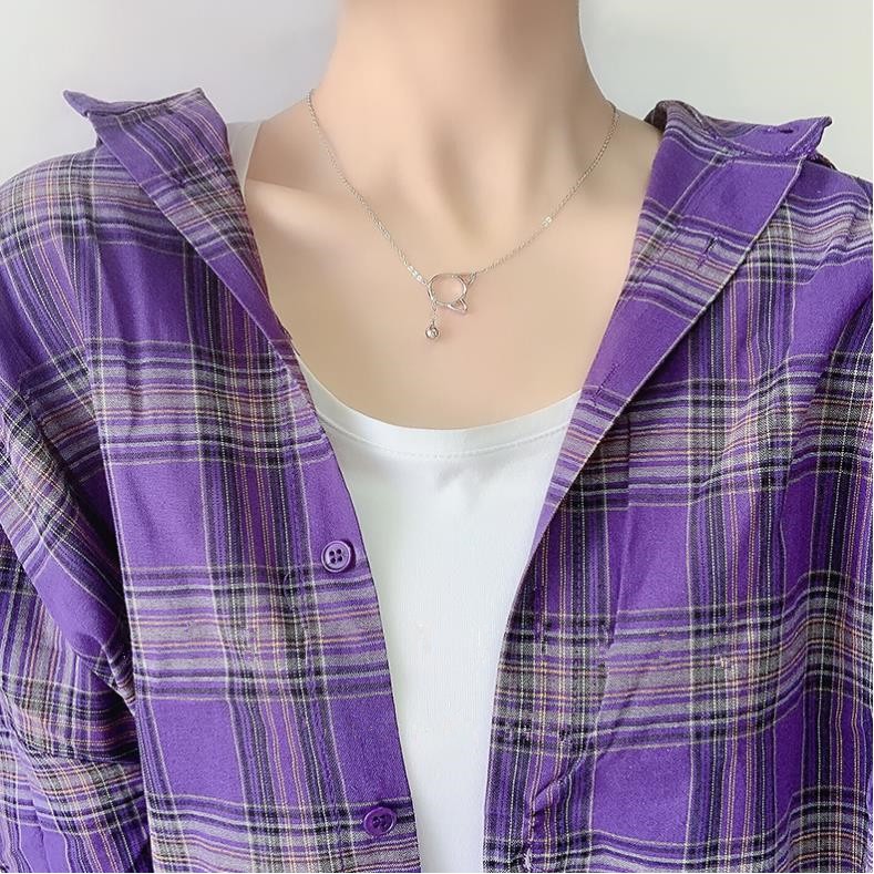 Dây Chuyền Mạ Bạc Mặt Hình Mèo Con Dễ Thương B0034