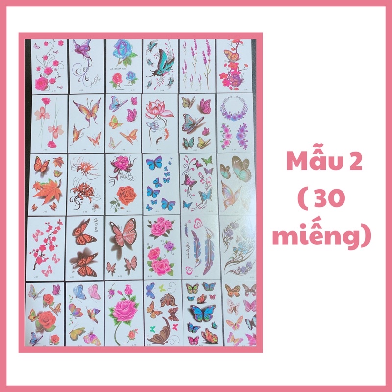 miếng dán tatoo giả siêu cute đáng yêu