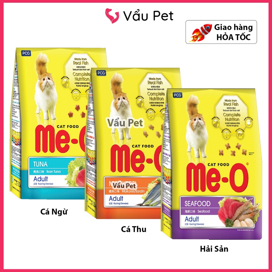 Thức ăn cho mèo Me-O Adult 1.2 Kg - Thức ăn hạt cho mèo trưởng thành Vẩu Pet Shop