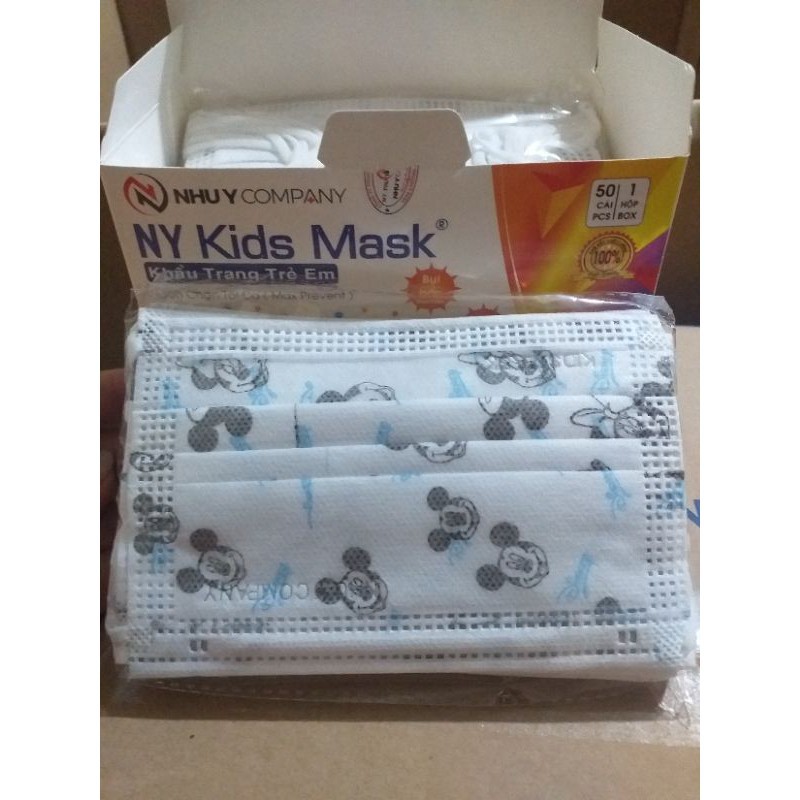 [Quà Tặng] Khẩu Trang Như Ý NY Kids Mask Cho Trẻ Từ 6-12 Tuổi (Hình Ngẫu Nhiên)