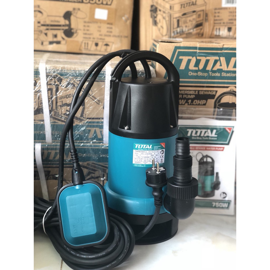 750W (1HP) MÁY BƠM CHÌM NƯỚC THẢI TOTAL TWP87501