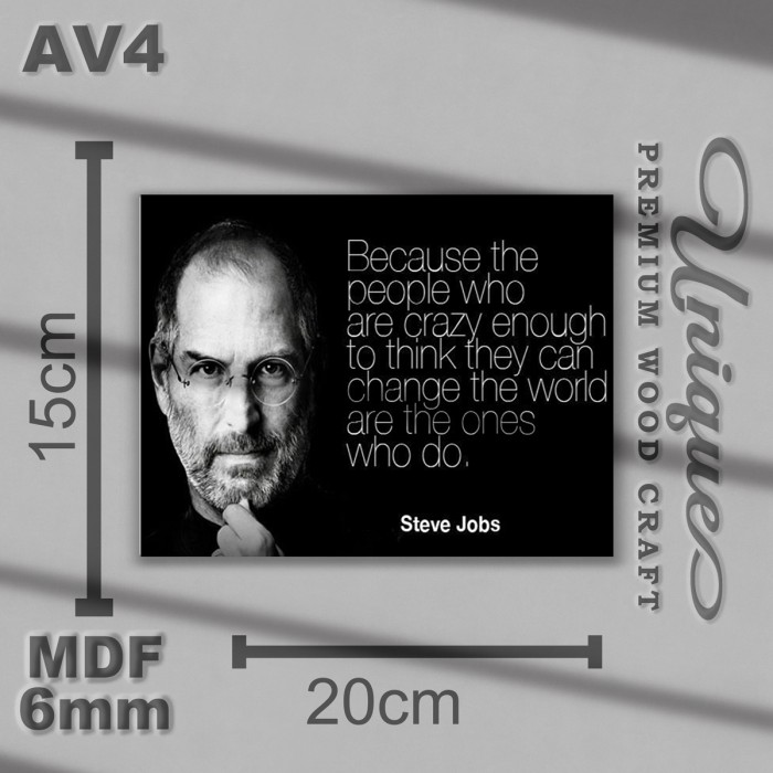 Poster Treo Tường Trang Trí In Chữ Steve Jobs / Wood Cho Apple Iphone