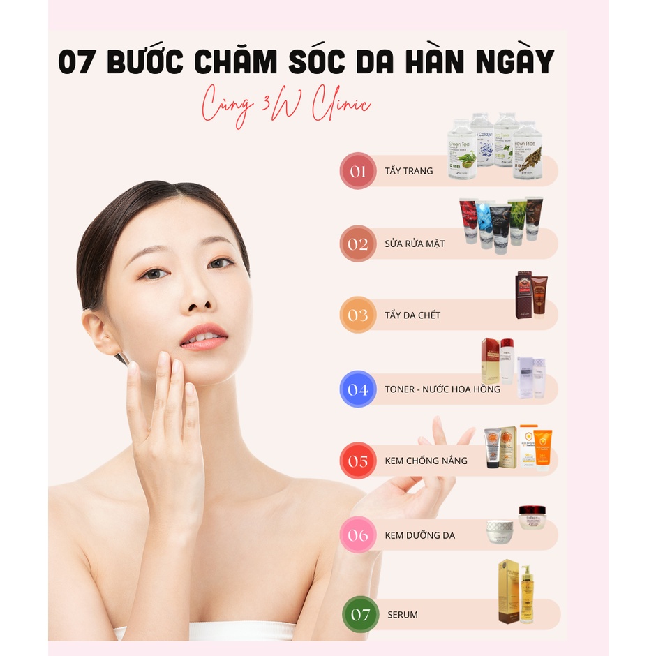 Kem Dưỡng Trắng Da Tinh Chất Collagen 3W Clinic Collagen Whitening Cream 60ml