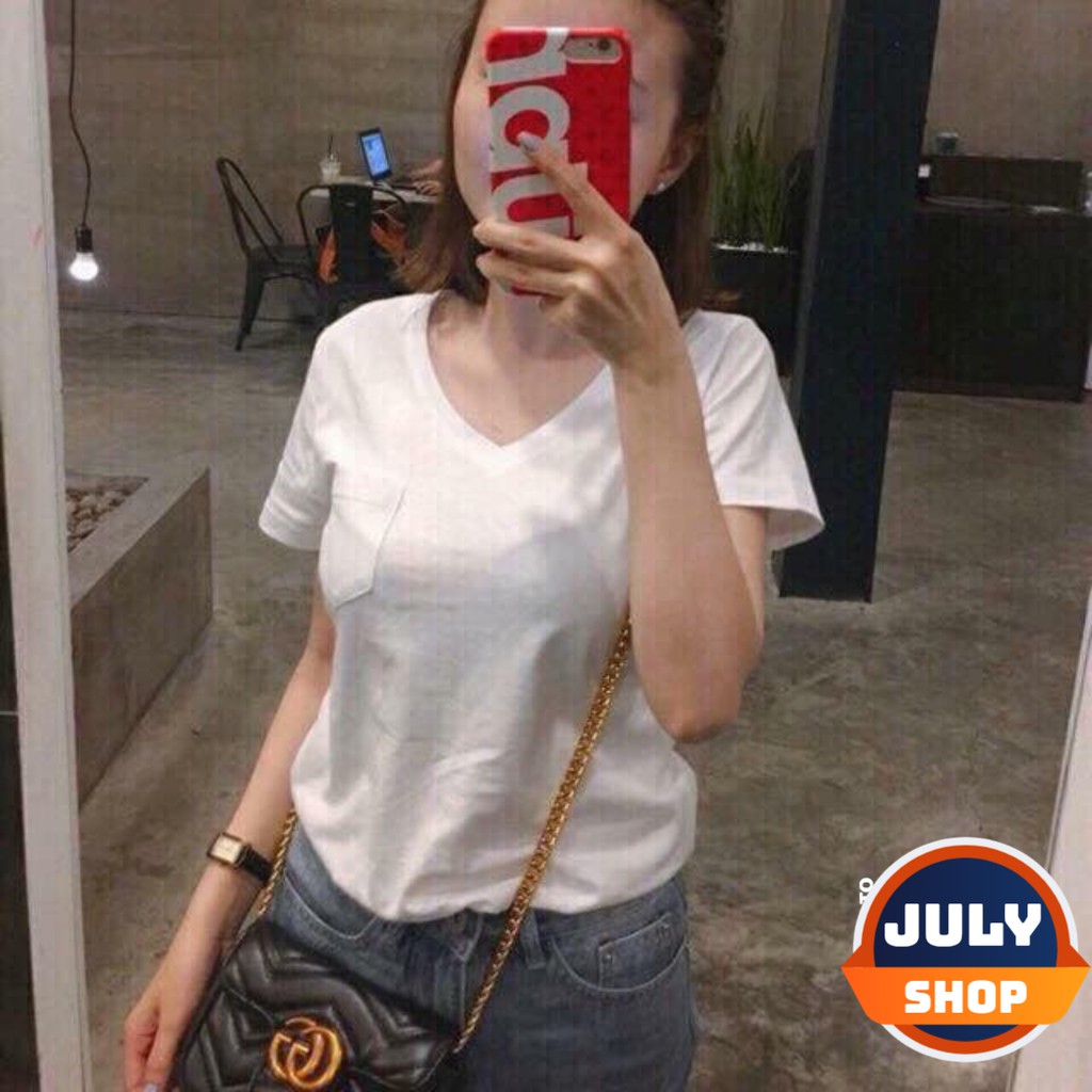 áo phông cổ tim có túi JULYSHOP  M94
