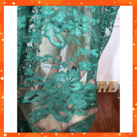 Ren xanh lá khổ 1m dùng để may váy đầm thời trang, làm đồ trang trí Hàng Xịn