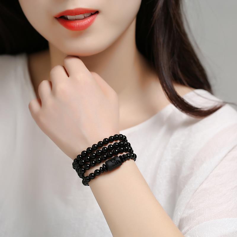 Vòng Tay Chuỗi Hạt Đá Mã Não Tự Nhiên Nhiều Vòng Thời Trang Cho Cặp Đôi