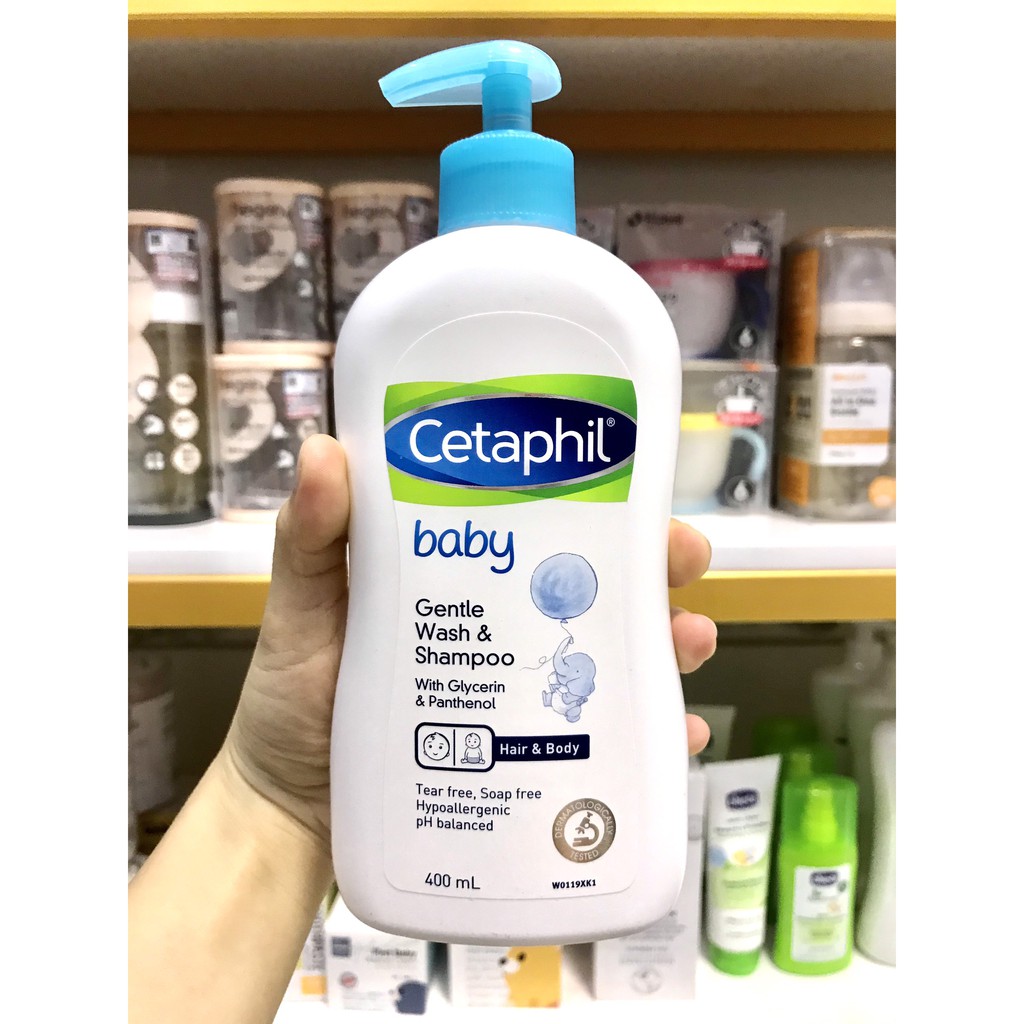 Sữa tắm gội 2 trong 1 Cetaphil Baby Gentle Wash &amp; Shampoo 400ml