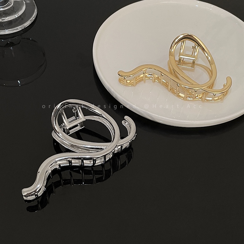 Kẹp Tóc Hình Rắn Bằng Kim Loại Thời Trang Mùa Hè Mới Cao Cấp Cho Nữ