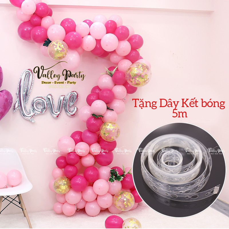 [Tặng Dây Kết Bóng 5m] 100 Bong bóng trang trí siêu đẹp