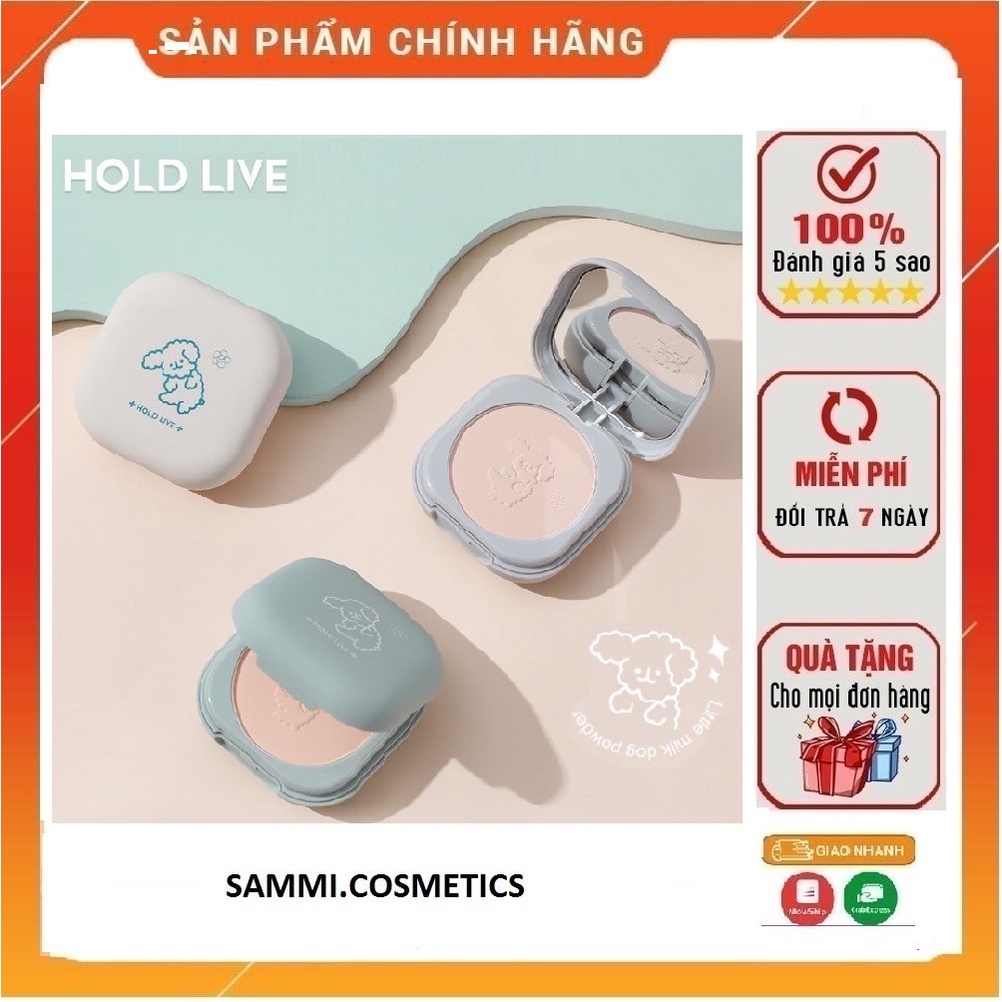 [HÀNG MỚI VỀ] [CHÍNH HÃNG]  Phấn phủ kiềm dầu HOLDLIVE cún bông chống nước Soft Cute Little Milk Dog Series HL486