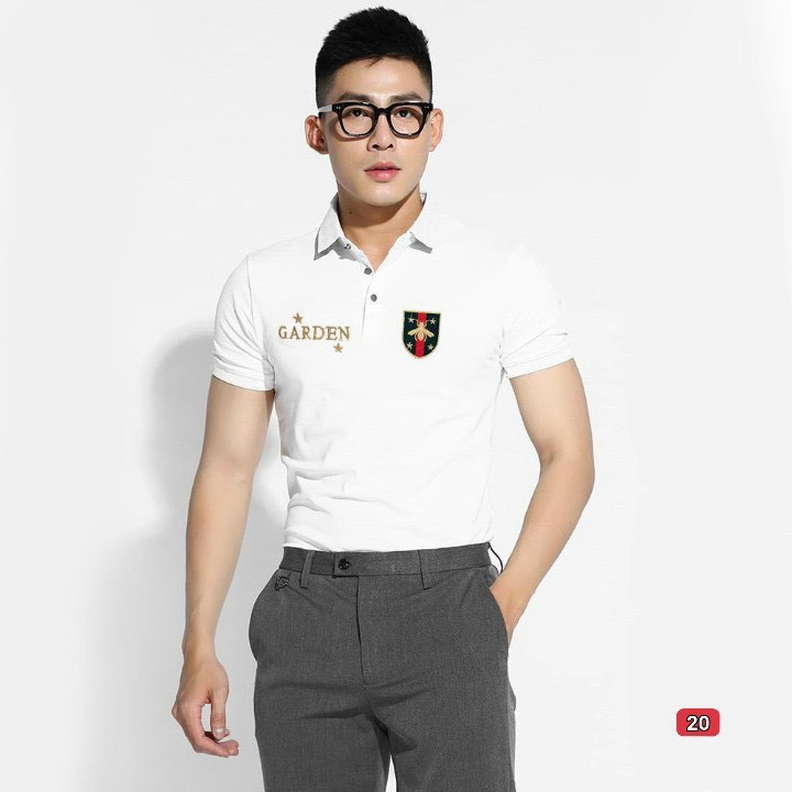Áo thun nam đẹp murad _fashion, áo polo nam màu trắng thêu logo hình chữ cao cấp 2021 atn20 | BigBuy360 - bigbuy360.vn