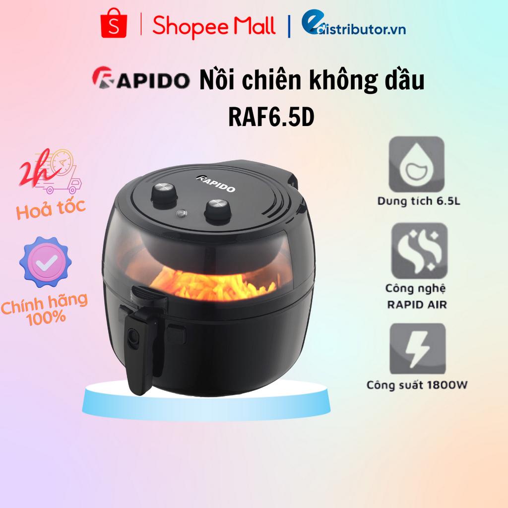 Nồi chiên không dầu 6.5L Rapido RAF6.5D 1800W - Hàng chính hãng