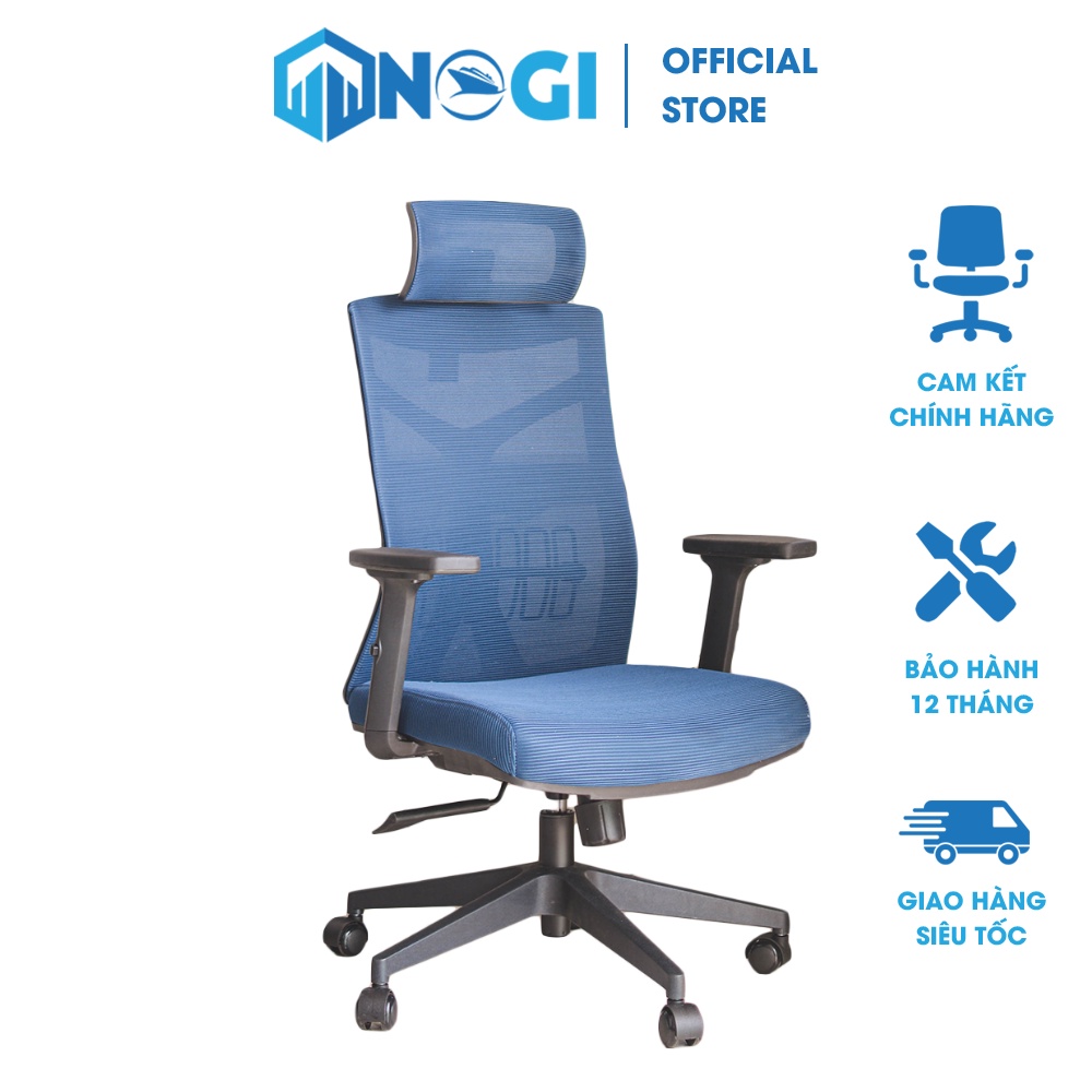 Ghế xoay văn phòng NOGI GUYA GX23, Ghế công thái học điều chỉnh có bánh xe, thết kế hiện đại cao cấp