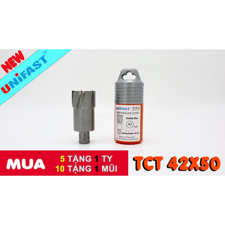 Mũi khoan thép tấm phi 42 Unifast 42x50