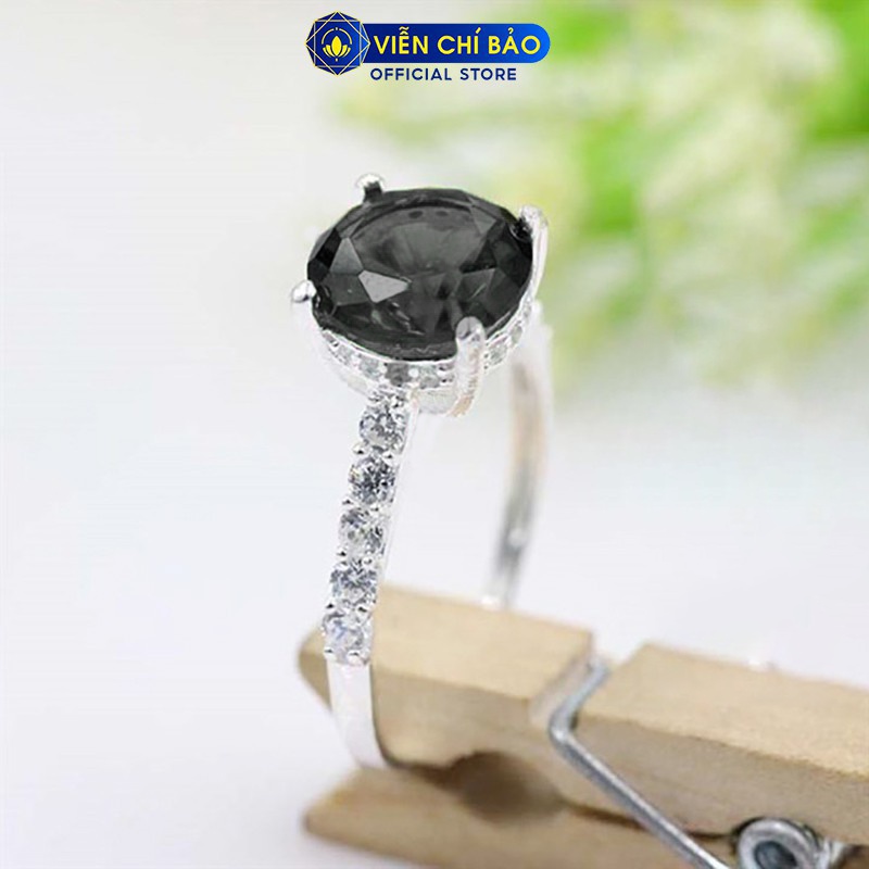 Nhẫn bạc nữ viền đá nhiều màu chất liệu bạc s925 thời trang phụ kiện trang sức nữ Viễn Chí Bảo N400253