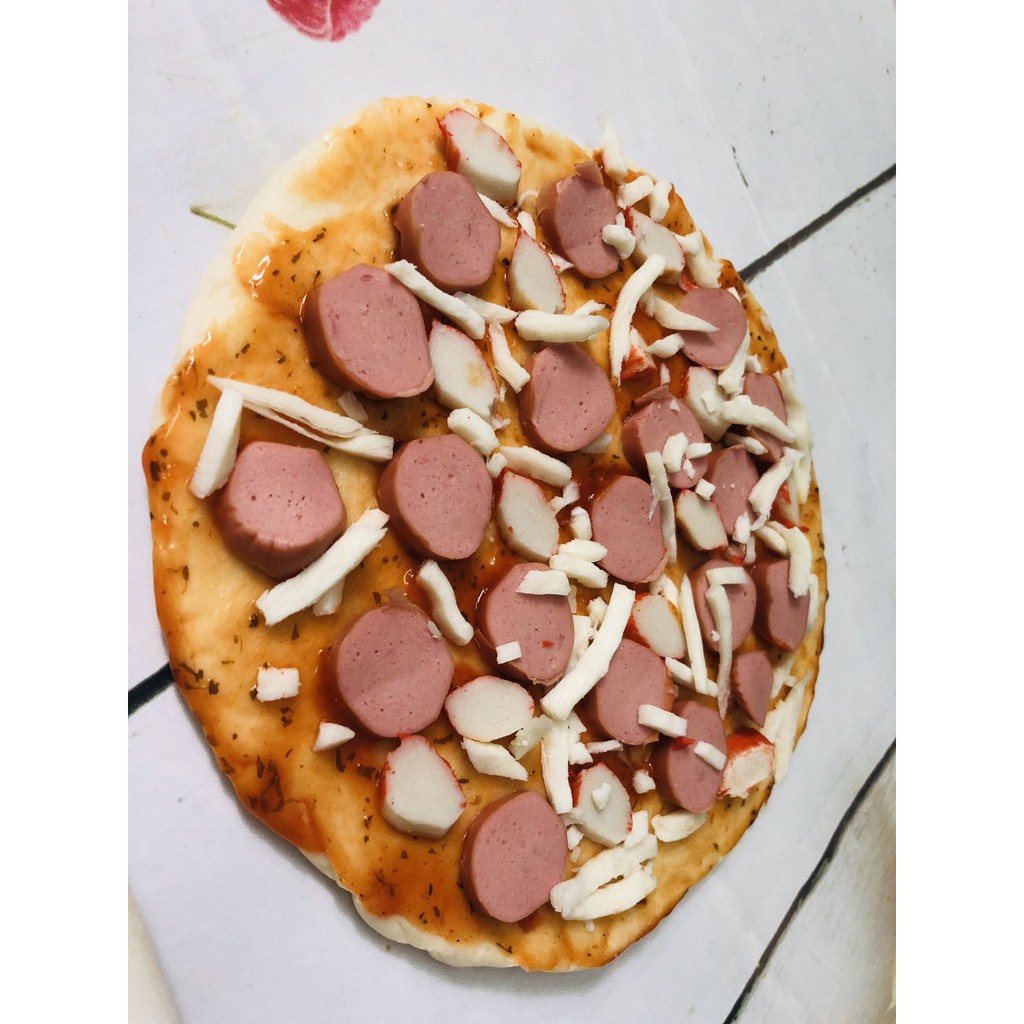 Nguyên liệu làm bánh Pizza ( đủ size banh, sốt, lá thơm, đủ nguyên liệu)