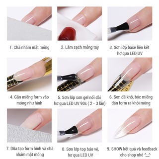 Sơn nối móng | sơn dài móng Ashini trong suốt