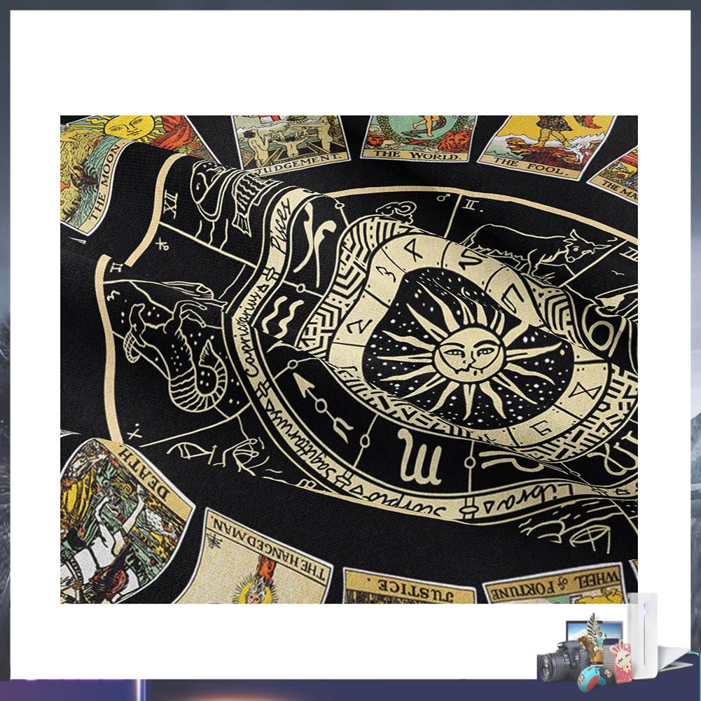 Thảm Treo Tường Trang Trí 95x73cm In Hình Lá Bài Tarot Mandala