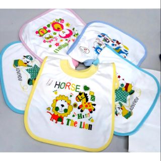 Yếm cotton 2 lớp chui đầu( set 5 chiếc)