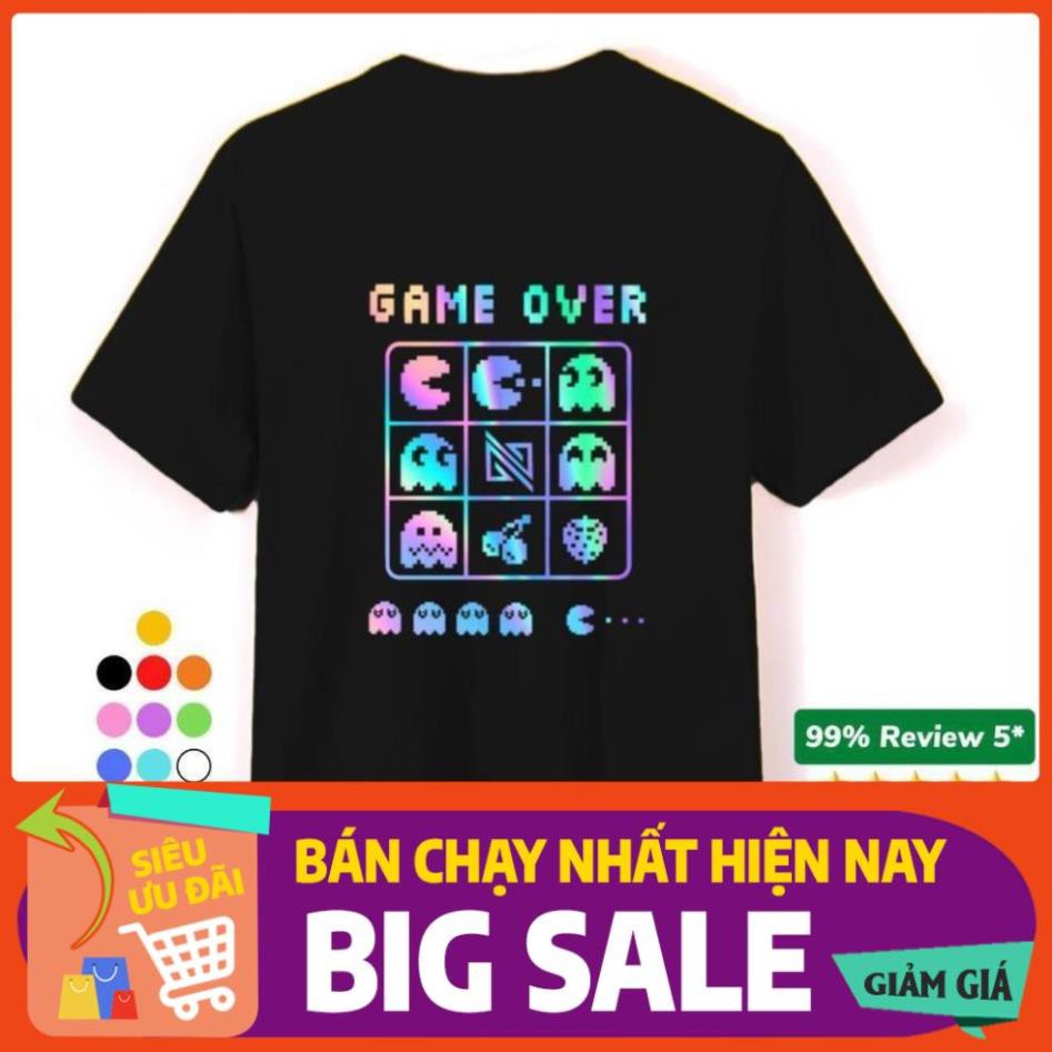 Áo Thun Phản Quang GAME OVER PQ22 form rộng tay lỡ nam nữ Cao Cấp Unisex Guvia