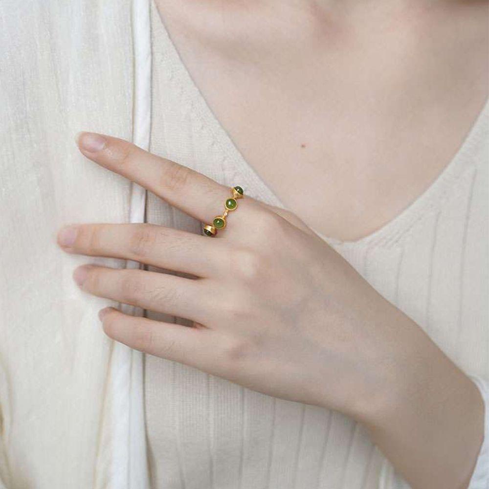 USNOW Nhẫn Hở Mạ Bạc Phong Cách Vintage Thời Trang Cho Nữ