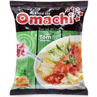 Thùng Mì 30 Gói Omachi Hương Vị Tôm Chua Cay 5 sao - 30 Gói x 78gr