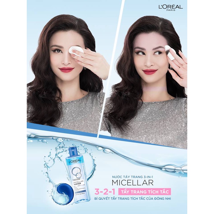 Nước tẩy trang Loreal Nước tẩy trang L'Oreal Paris 3-in-1 Micellar Water sạch sâu