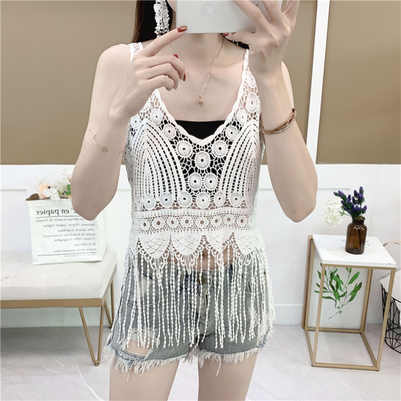 Áo Kiểu Nữ Cộc Tay Cổ Chữ V Phối Ren Hoa Thời Trang