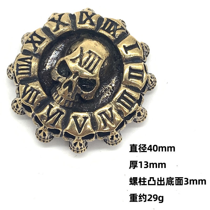 Khóa Cài Áo Hình Đầu Lâu Bằng Đồng Thau Nguyên Chất Sáng Tạo