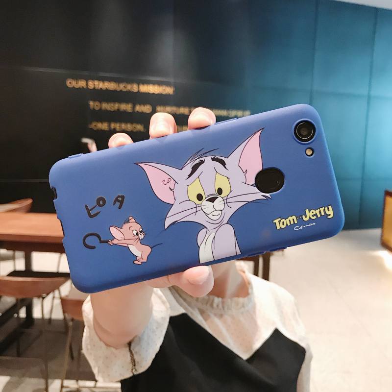 Ốp điện thoại mềm hình chữ Trung Quốc cho TOM AND JERRY For OPPO A59 F1S A57 A39 A33 A37 A77 A73 F5 A79 A83 F9 A7 A12 A92 A52020 A31 2020