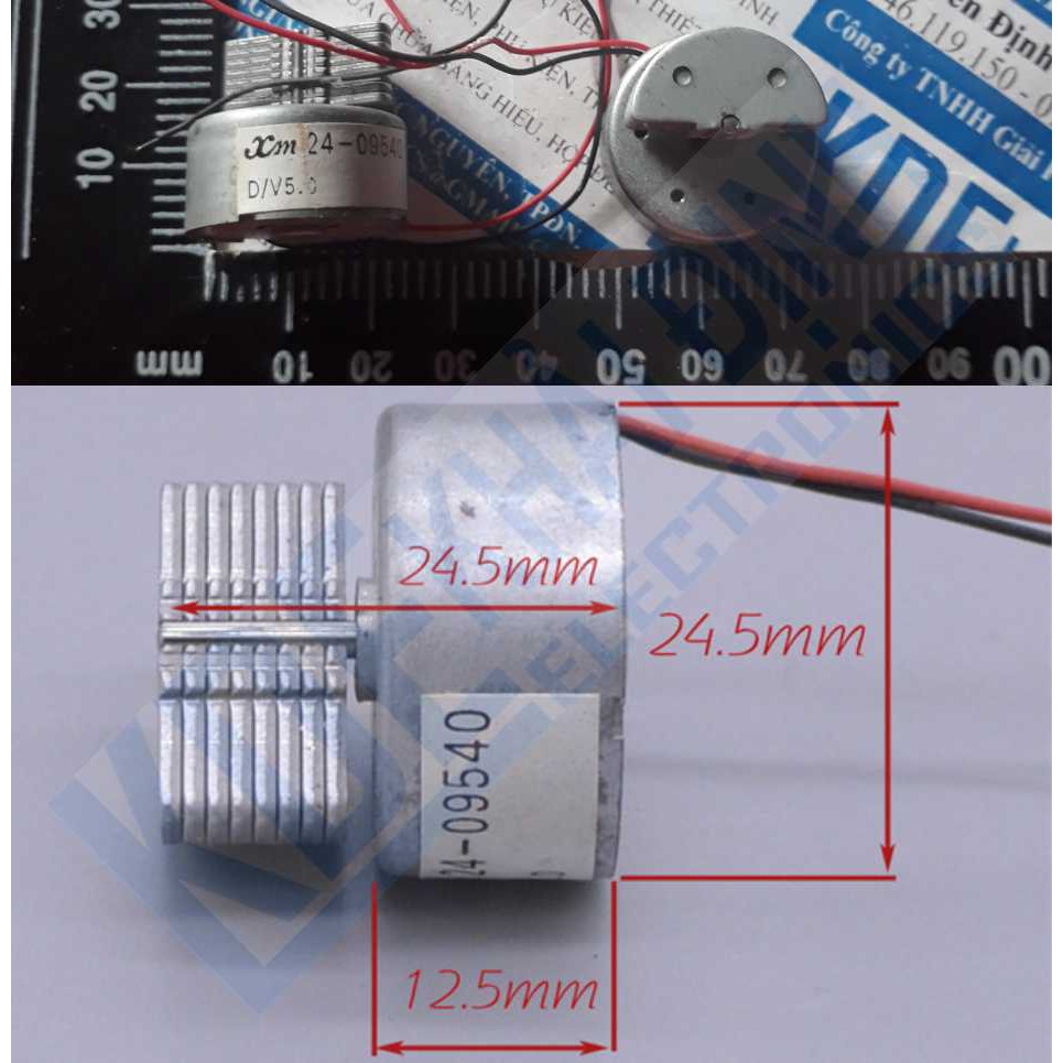 2 con động cơ rung DC R-300, 3-6V 0.16A 34g trục 2mm kde2582