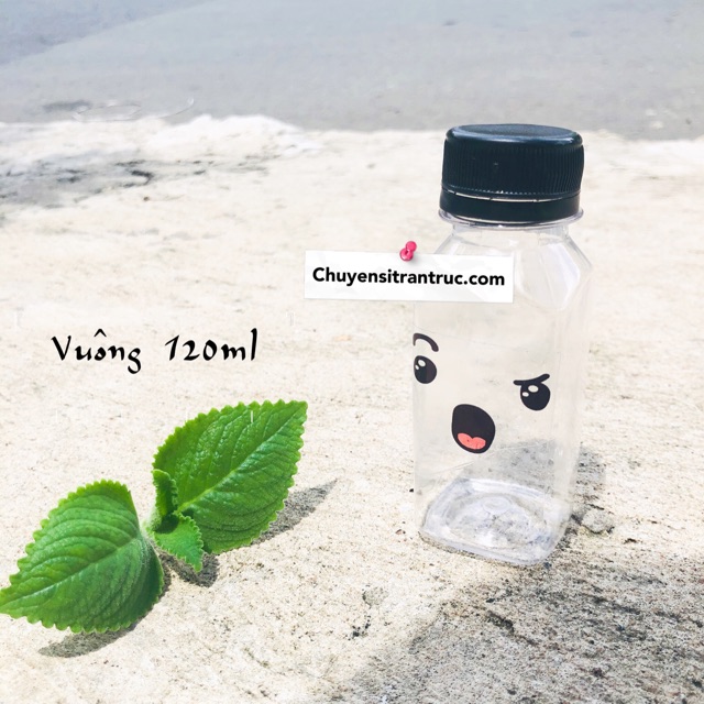 Combo 100 Chai nhựa vuông 120ml đựng trà sữa, nước ép