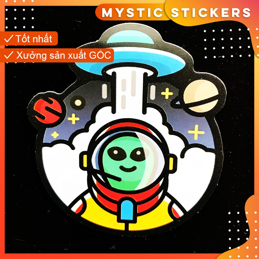 [ALIEN-UFO] 50 Sticker chống nước/ trang trí, set mix ,dán xe laptop mũ bảo hiểm vali...