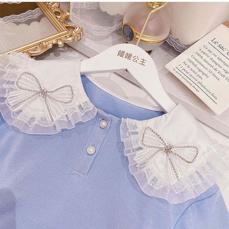 ✨Đốm✨ Bộ Áo Sweater + Chân Váy Xếp Ly Phong Cách Phương Tây Thời Trang Mùa Thu 2022 Mới Cho Bé Gái