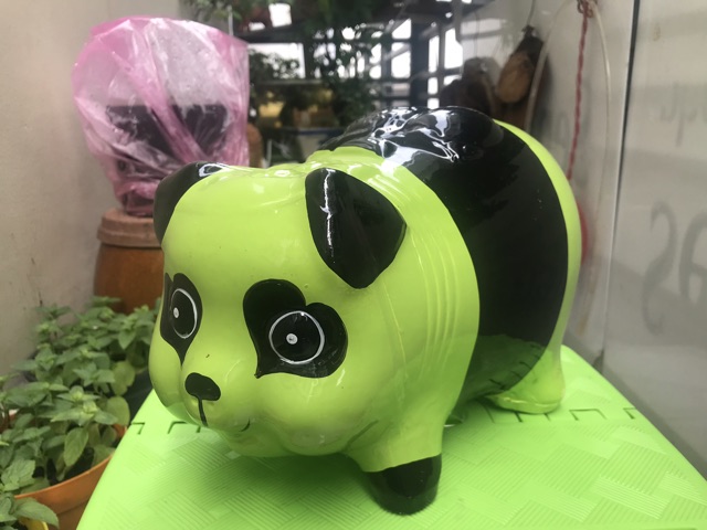 Heo đất Gấu Trúc Xanh Lá size L