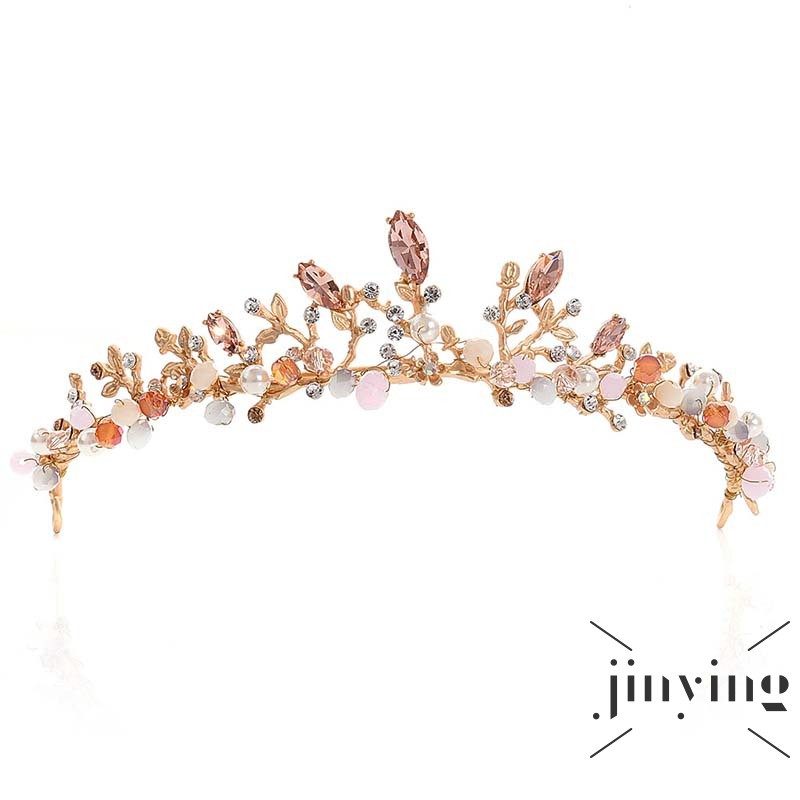 GETNOIVAS Vương miện gắn đá giả sang trọng thời trang cho nữ