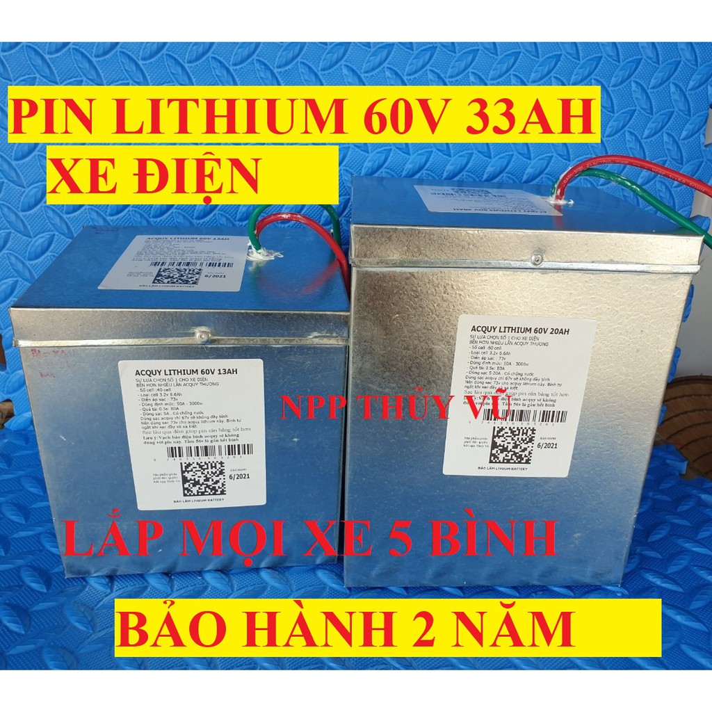 PIN LITHIUM 60V 33AH - PIN CLARA A2 - PIN XE ĐIỆN - ACQUY XE ĐIỆN