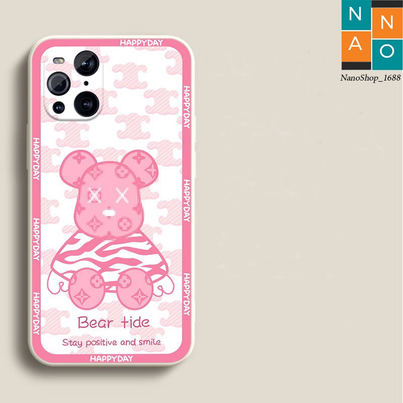 Ốp Lưng Iphone Viền Vuông,Bảo Vệ Camera Hình Gấu Kaws Dễ Thương 7,8plus,x,xs,xsmax,11,11promax,12,12promax,13,13promax