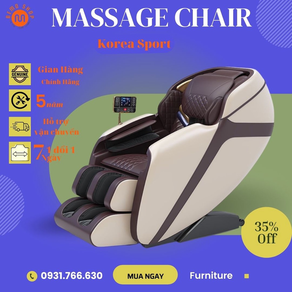 Ghế massage toàn thân HIKARI T432-1 - Ghế matxa toàn thân con lăn 4D + Chính hãng + massage không trọng lực